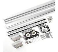 Sliding Door Hardware,Trackless Ghost Sliding Door Hardware Kit - 4 to 13 ft Barn Door System for Wooden Doors, Concealed Pocket Door Guide & Accessories (373cm/12.2ft) - Smooth & Silent Op