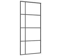 Sliding Door Inner Glass Door Sliding Barn Door Aluminium and ESG Glass vidaXL