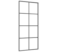 Sliding Door Inner Glass Door Sliding Barn Door Aluminium and ESG Glass vidaXL