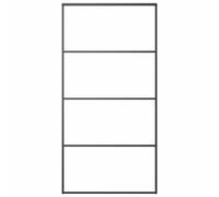 Sliding Door Interior Barn Frosted ESG Glass and Aluminium Black vidaXL