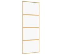 Sliding Door Interior Barn Gold Clear ESG Glass and Aluminium vidaXL