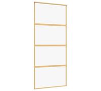 Sliding Door Interior Barn Gold Clear ESG Glass and Aluminium vidaXL