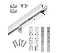 Sliding Door Kit 14 16 18 20 ft Large Sliding Barn Door Hardware Kit, Silver Pocket Door Kit for Kitchen Cabinet Door, Metal Sliding Door Track Kit Single Door(6ft/1.8m)