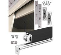 Sliding Door Kit Barn Door Sliding Kit Aluminum Pocket Door Track and Hardware Rollers Set, Garage Door Hanger Track/Black/79Cm/31Inch