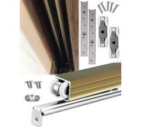 Sliding Door Kit Barn Door Sliding Kit Aluminum Pocket Door Track and Hardware Rollers Set, Garage Door Hanger Track/Champne D/79Cm/31Inch