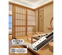 Sliding Door Kit Barn Wood Door Basic Sliding Track Hardware Kit, Slider Door Guide Hardware Replacement for Room, Heavy Duty Pocket Door Rail(125cm/49.2inch/4.1ft)