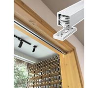 Sliding Door Kit Bifold Sliding Barn Door Hardware Track Kit, Folding Wardrobe Tracks System Gear Kit for Cabinet, Patio Screen Door Guide for 2 or 4 Door(4-Door,1250mm/49 inch)