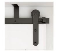 Sliding Door Kit - Complete Barn Door Hardware Set with Ceiling Bracket and Rail for Easy Installation, Fits 4FT to 13FT Openings