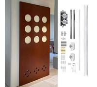 Sliding Door Kit for Ghost Doors, Trackless Barn Door Hardware System, Complete Interior Pocket Door Guide and Replacement Track