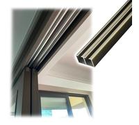 Sliding Door Kit Invisible, Top Mounted Double Sliding Door Track Kit for Bypass French Doors Champagne 1.0m-6.0m(4.8m)