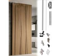 Sliding Door Kit Sliding Door Track Kit Single Wall Mount 4 5 6 ft, Soft Close Ghost Door Rail for Bathroom Kitchen, Invisible Single Door Guide(180cm/70.8inch/5.9ft)