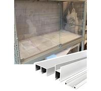 Sliding Door Kit Sliding Glass Wardrobe Door Hardware with Down Rail, Closet Vitreous Door Guide for Display Cabinet, Glass Cupboard U Channel Slidera(Silver,76cm/30inch)