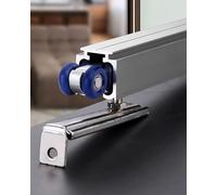 Sliding Door Kit Soft Close Pocket Door Track Kit for Kitchen Cabinet, 4 5 6 8 ft Barn Door Sliding Track Hardware Set, Box Rail Hanger Bracket & Rollers(Silver,4.2ft/127cm)
