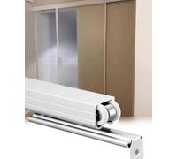Sliding Door Kit Top Hung Single Door Sliding Kit for Barn Door,Bifold Sliding Barn Door Hardware Kit for Closet Doors/Sier/4.5Ft/1.40M