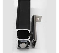 Sliding Door kit Track Rail Black Commercial Grade Door Rail with Soft Close, Ceiling Wall Mount Box Rails for Bypass Sliding Screen Doors, Cut to Size Double Track Hardware Kit(116in/295cm)