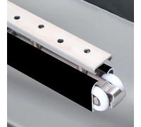 Sliding Door kit Track Rail Black Low Clearance Bifold Door Track, Capacity 200kg/ 441lbs Aluminum Rail Hardware Kit - Customisation, Hidden 12 Rollers for Modern Home Decor(180cm(5.9ft))