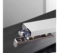 Sliding Door kit Track Rail Ceiling Mount Box Rail Hardware Bifold Sliding Barn Door, Bifold Doors Track Kit with 4 Nylon Wheels - Slide Smoothly Quietly, Sturdy Aluminum Tracks(5ft(152cm))