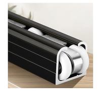 Sliding Door Kit Track Rail for Ceiling Wall Mount, Includes Pulley and Soft Close Mechanism, Ideal for Shower, Closet, and Barn Doors