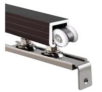 Sliding door kit track rail Heavy Duty Single Rail Sliding Track System Wardrobe Door, Pocket Door Hardware and Track Kit for Bedroom/ Office/ Kitchen, Customizable Bifold Doors Rail(Black,300cm/118.1