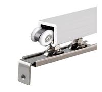 Sliding door kit track rail Single Rail Sliding Track System Wardrobe Door, Heavy Duty Pocket Door Hardware and Track Kit for Bedroom/ Office/ Kitchen, Customizable Bifold Doors Rail(White,300cm/118.1