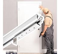 Sliding Door Kit Track Rail Sliding Door Track Top Rail Replacement, 200 150 100 60 30 in Barn Pocket Door Hardware Kit Exterior for Glass/Wood Door, with Installation Kit(148in/376cm)