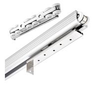 Sliding Door kit Track Rail Soft Close Ceiling Mount Pocket Door Rail Kit, Concealed Sliding Door Track Hardware - 1 3 5 7 9 11 Ft 13 15 17 19 21 Feet Length, Cuttable & Waterproof(Silver-White,21ft)