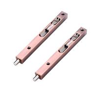 Sliding Door Lock,2 Packs Bolt Flush Latch Locks Concealed Doors Security Bolts Slide Bolted with Screws for Bedroom(Red Patina,12in)