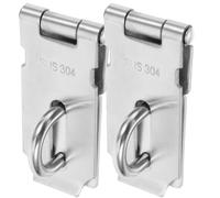 Sliding Door Lock 2pcs Stainless Steel Lock Hasp Heavy Duty Padlock Outdoor Security for Home Office Shed Gate Door Hardware Latch for Doors