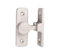 Sliding Door Lock, 90 Degree Movable Door, Right Angle Buckle, Privacy Lock, Sliding Door Lock and Deadbolt Latch, Cam Lock (Silver White)