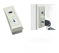 Sliding Door Lock ABS Cabinet Catch Red Blue Indicator Switch | This sliding door lock features a clear red and blue indicator to show the security status of your cabinet at a glance.