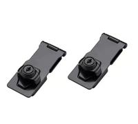 Sliding Door Lock, Bolt,2pcs Locks Hasp Latch Stainless Steel Security Doors Padlock Thick Gate Hasps with Screws(Black,4in)