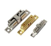 Sliding Door Lock, Door Catch 10Pc 40/50/70mm Spring Steel Ball Bead Lock Double Brass Copper Damper Buffer Closet Tension Latch(Brass 40mm)