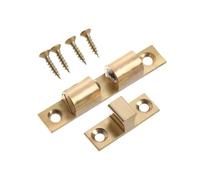 Sliding Door Lock, Door Catch 20Set Touch Latch Cabinets Interlock Switch Chassis Cabinet Locker Brass Buckle with Screws Furniture Fitting(60mm)
