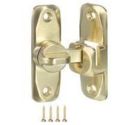 Sliding Door Lock Flip Door Latch 90/180 Degree Barn Door Lock Right Angle Door Lock Latch Hardware Portable Security Door Lock Latch for Kitchen Cabinet Push/Sliding/Barn Door (Gold)