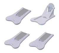 Sliding Door Lock for Child Safety 4 Pack, Baby Proof Lock for Patio, Closet, Shower, Window, Wardrobe, Childproof Cupboard Kitchen Cabinet Glass Door Latch, No Tools Needed