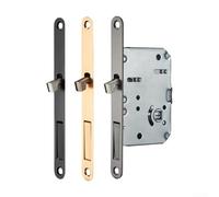 Sliding Door Lock for Home Use Pocket Door Lock with Invisible Design and Smooth, Silent Operation (Rose Gold)