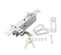 Sliding Door Lock, Heavy Duty Zinc Alloy Hook Lock, with Concealed Design and Convenient Key, for Door Widths Between 35-55mm, for Sliding Glass Doors Windows Closet