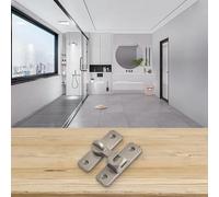 Sliding Door Lock Latch Suitable for Doors, Bathrooms, and Drawers Featuring Zinc Alloy Material and 90/180 Degree Locking Angles (grey)