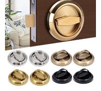 Sliding Door Lock Pull Handle Stainless Steel 304 Material Designed for for Ring Lock Systems on Sliding Doors (Silver)