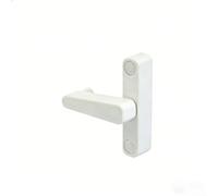 Sliding Door Lock System in A Shape Using Zinc Alloy Construction for Glass Doors with Focus on Integrity and Rotation Range (12mm Wide White)