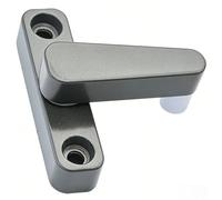 Sliding Door Lock System in A Shape Using Zinc Alloy Construction for Glass Doors with Focus on Integrity and Rotation Range (12mm Wide Gray)