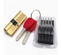 Sliding Door Lock, Thumb Turn Euro Cylinder Lock, 65 70 80 90 95 100 110mm AB Key Anti-Theft Brass Gate Door Handle Bedroom Extended Barrel