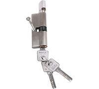 Sliding Door Lock, Thumb Turn Euro Cylinder Lock, AB Key Anti-Theft Brass Gate Door Handle Bedroom Extended Barrel