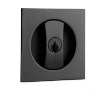 Sliding Door Lock with Key for Pocket Doors, zinc Alloy Construction for Durability and Privacy, Flush Design Compatible with 35 50mm Thick Doors (Black)