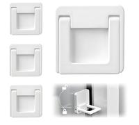 Sliding Door Locks, 4 Pcs Sliding Glass Door Child Lock, Pets Proof Sliding Closet Door Lock, Sliding Door for Kids Proof Patio Closet Doors No Drilling Tools Needed