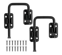 Sliding Door Loop Latch, 2.36 Inch Metal Patio Door Latch for Gate, 2 Pcs