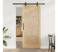 Sliding door Natural 86 x 211 cm Solid pine wood Modern space-saving interior UK