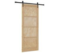 Sliding Door ORKDAL Engineered Wood Sliding Glass Door Interior Black vidaXL