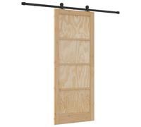 Sliding Door ORKDAL Engineered Wood Sliding Glass Door Interior Black vidaXL