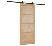 Sliding Door ORKDAL Engineered Wood Sliding Glass Door Interior Black vidaXL